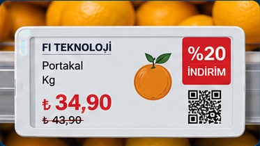 7.50 inç elektronik raf etiketi