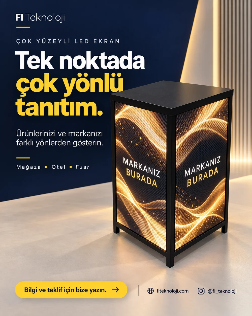 Çok yüzeyli LED ekran