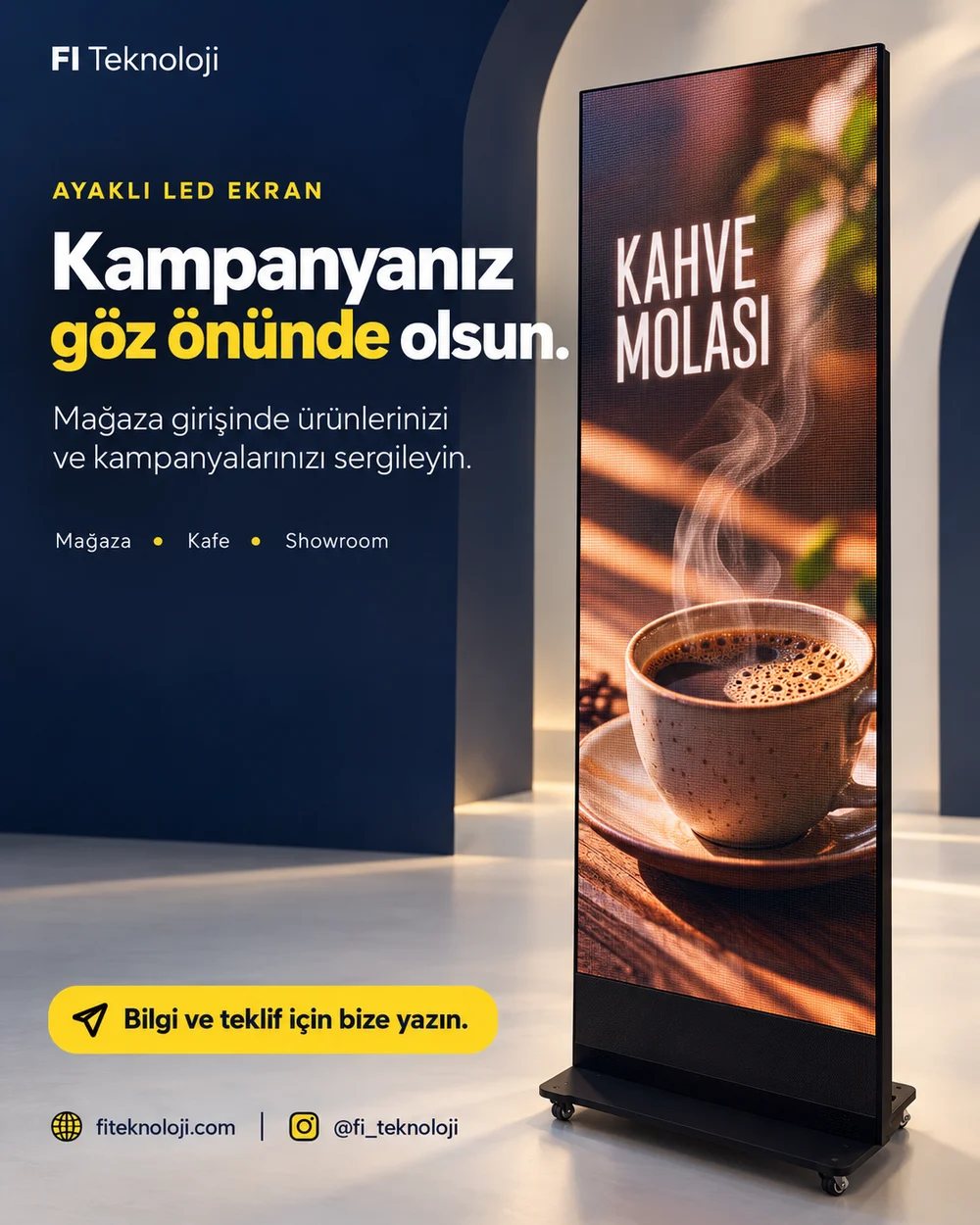Fuarda sergilenen Ayaklı ve şeffaf LED ekranlar